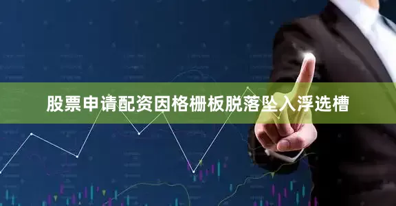 股票申请配资因格栅板脱落坠入浮选槽